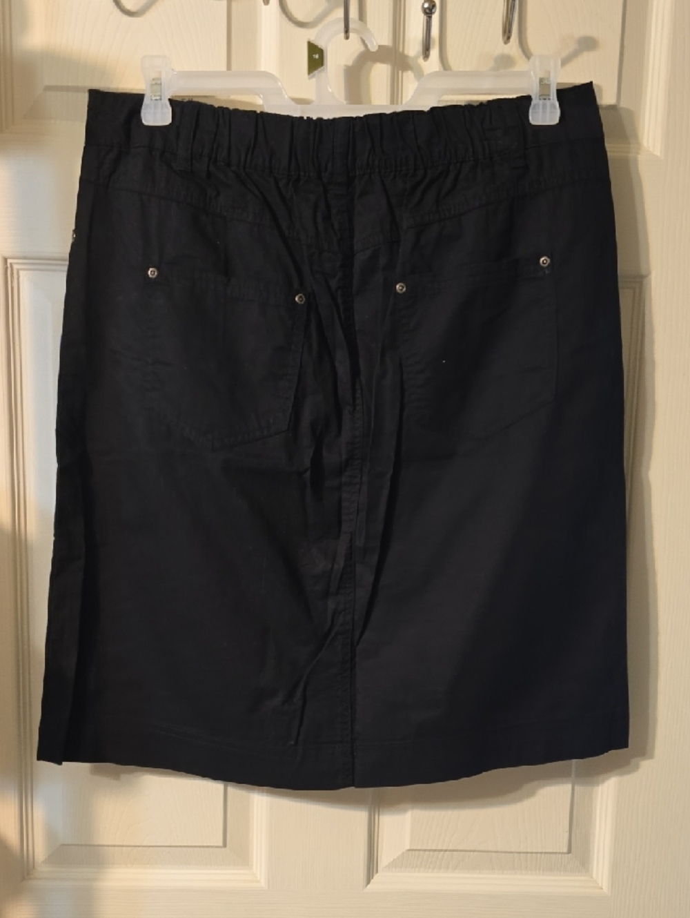 Basic Editions Black Button-Front Mini Skirt - Picture 2 of 8